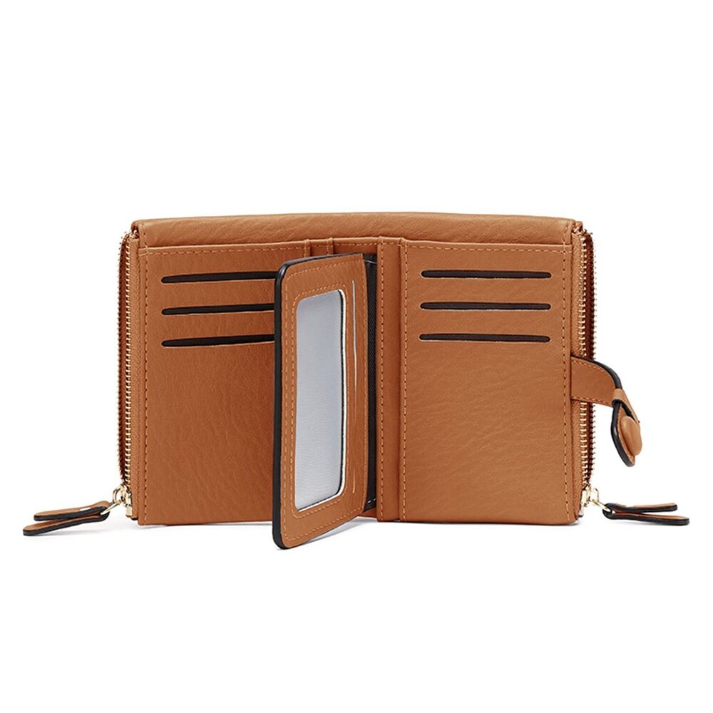 8775 Wallets Leather Wallets Rfid Small Wallet Billfolds ,Trifold Mini